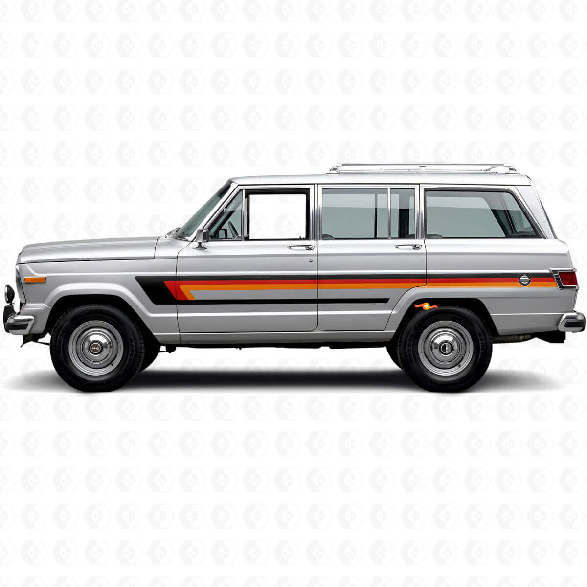 Adesivo Vinile a Tre Strisce per Porta Jeep Wagoneer 1963-1991