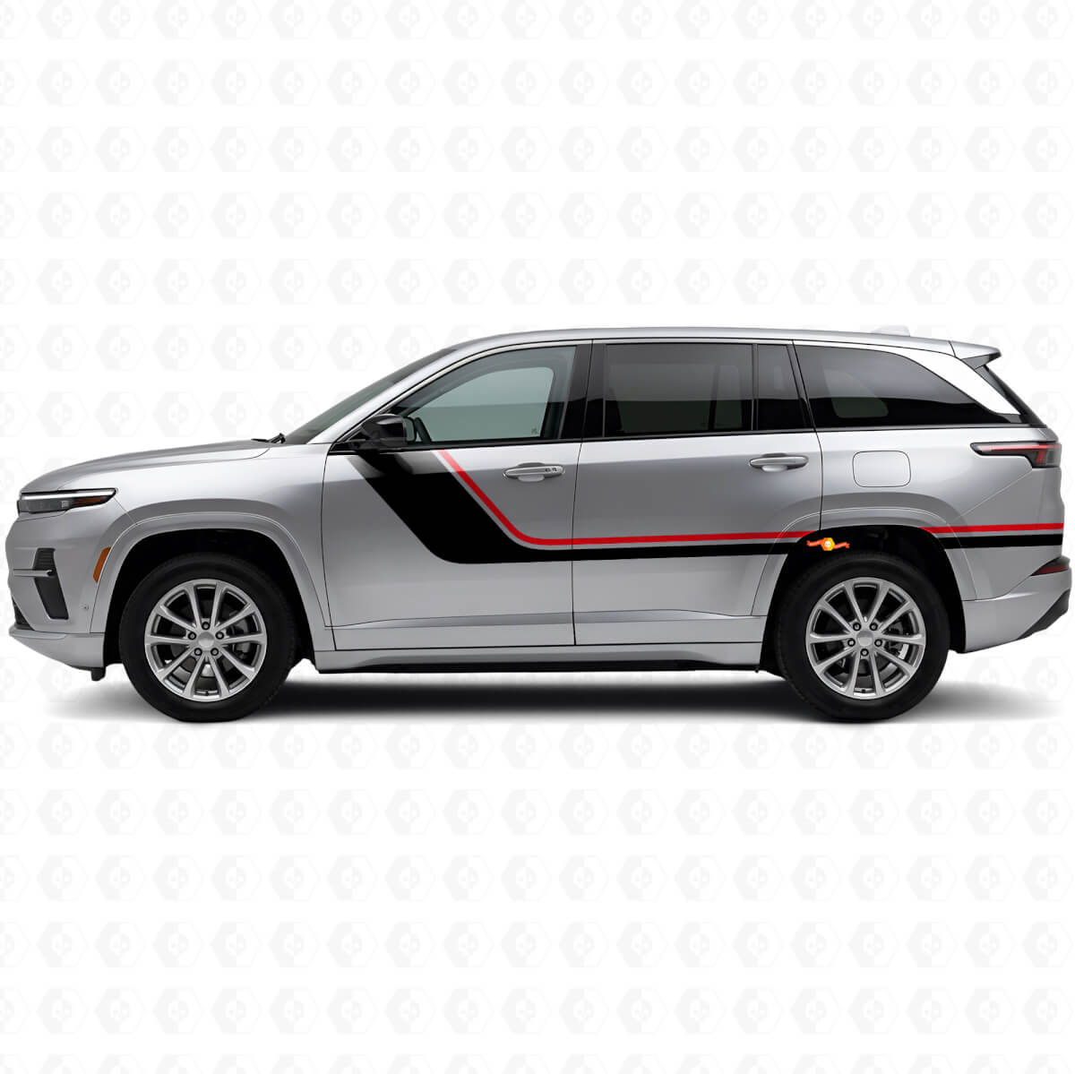 Adesivo in vinile a strisce gemelle laterali per Jeep Wagoneer S 2024+
