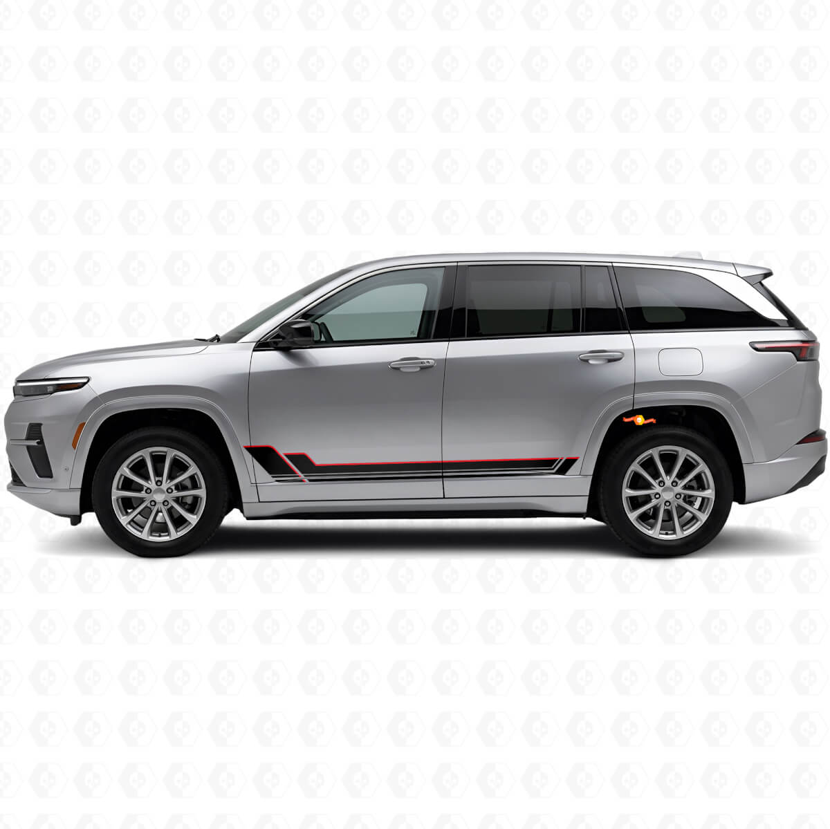 Adesivo in Vinile a Doppie Strisce per Minigonne per Jeep Wagoneer S 2024+