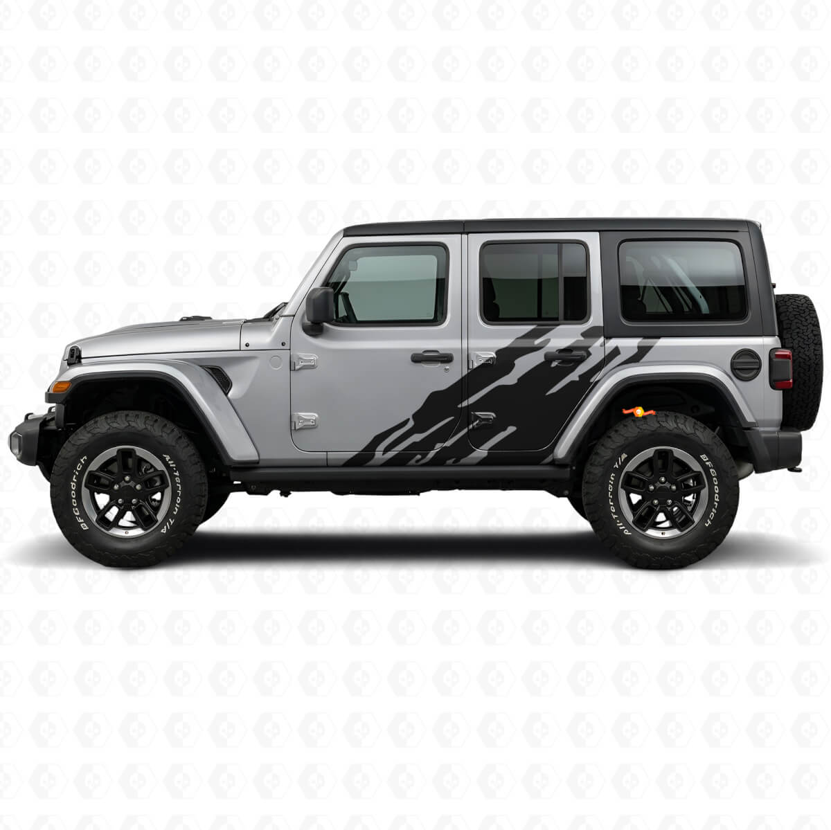 Adesivo Vinil Grafico Splash Fango Laterale per Jeep Wrangler JL 2018+