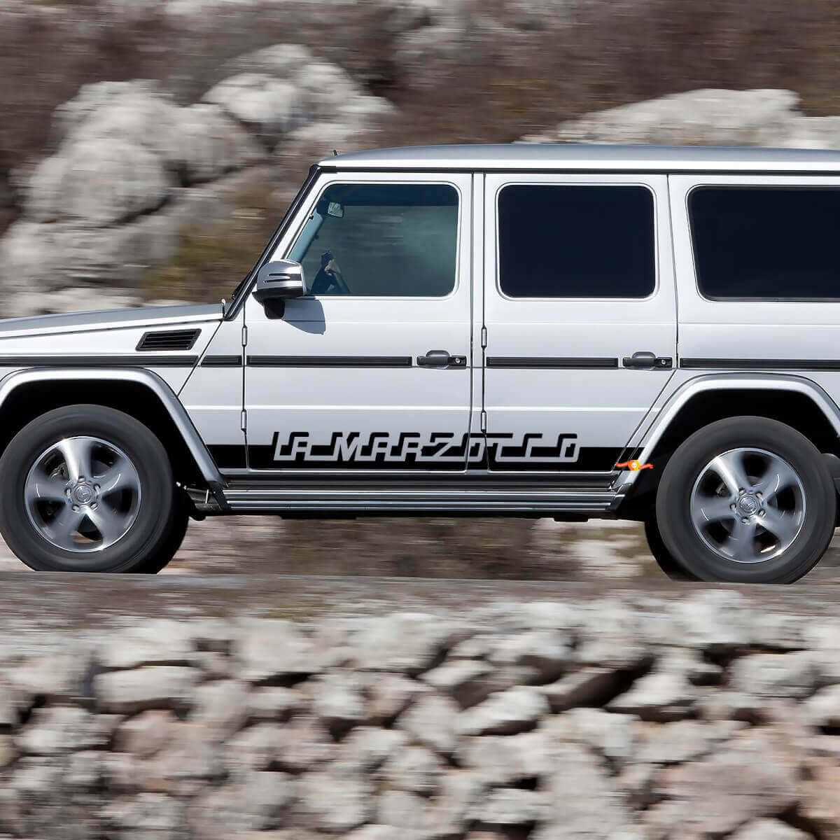 Adesivo Vinile Laterale Personalizzato a Strisce da Corsa per Mercedes-Benz Classe G