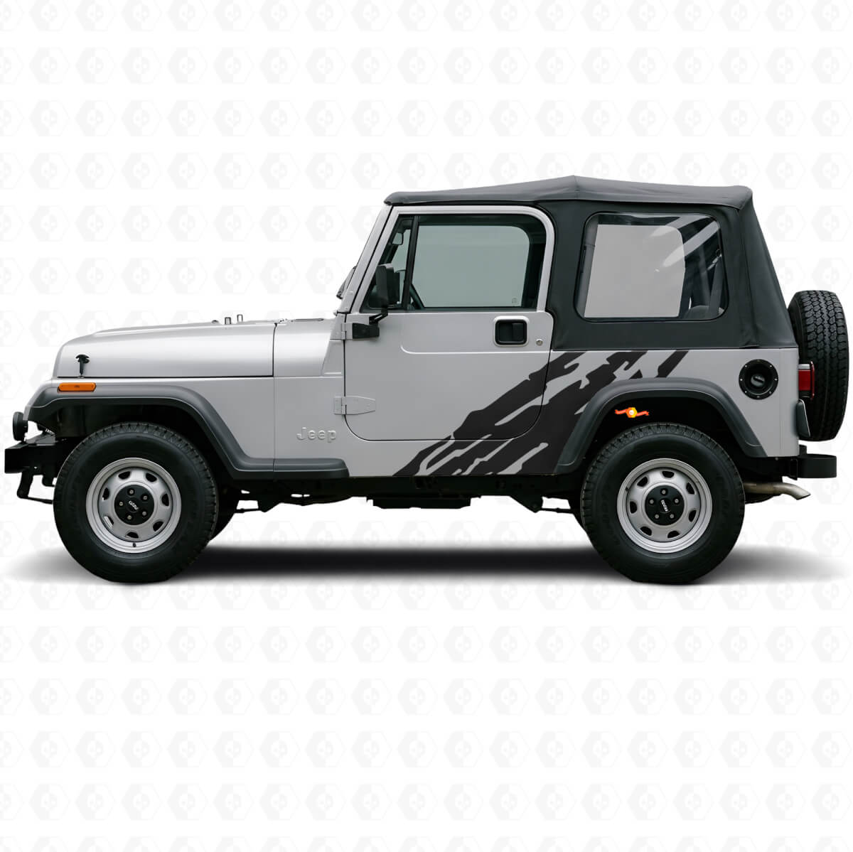 Adesivo in Vinile Grafica Splash Fango Laterale per Jeep Wrangler YJ 1987-1995