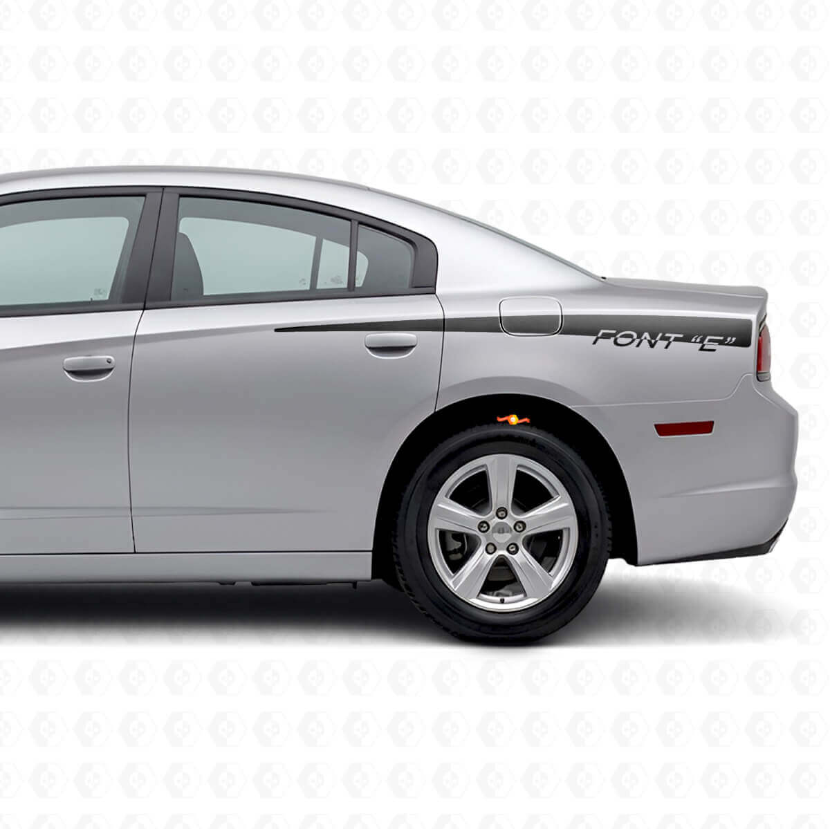 Adesivo in vinile personalizzato per strisce laterali posteriori per Dodge Charger 2011-2014