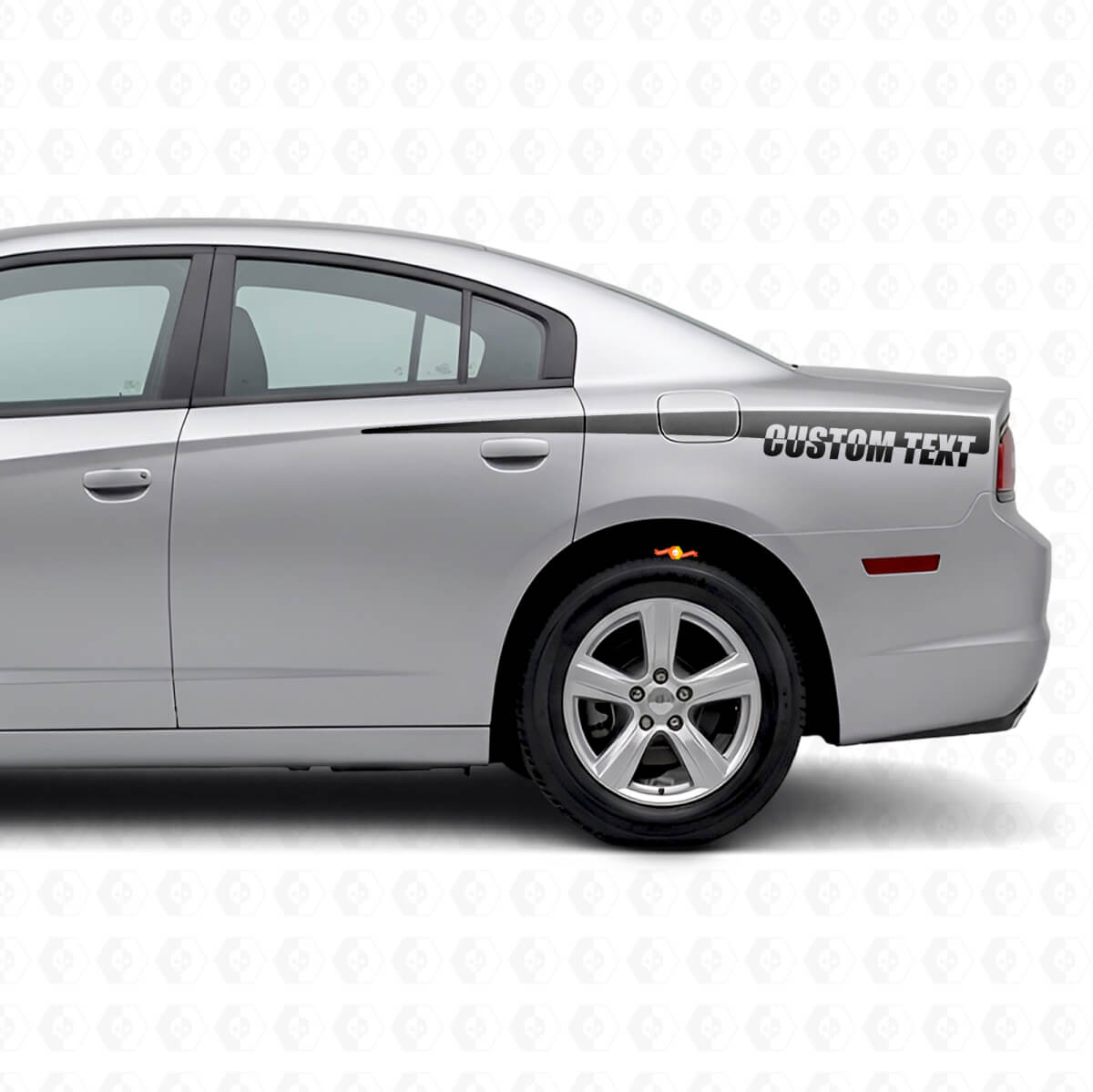Adesivo in Vinile con Testo Personalizzato per Strisce Laterali per Dodge Charger 2011-2014