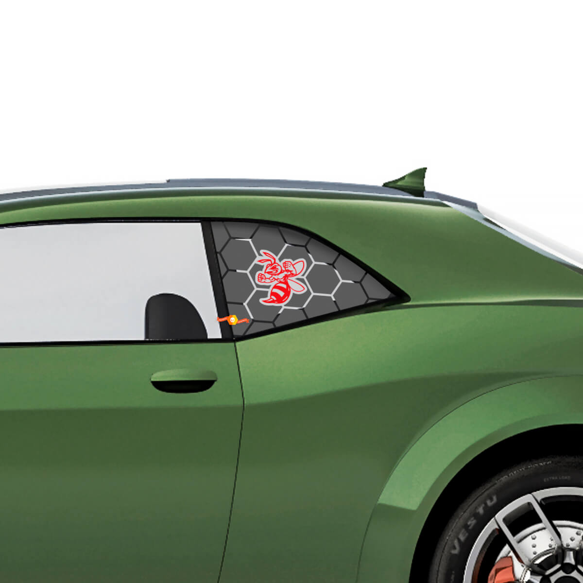 Adesivi in Vinile per Finestrino Laterale Angry Hornet per Dodge Challenger