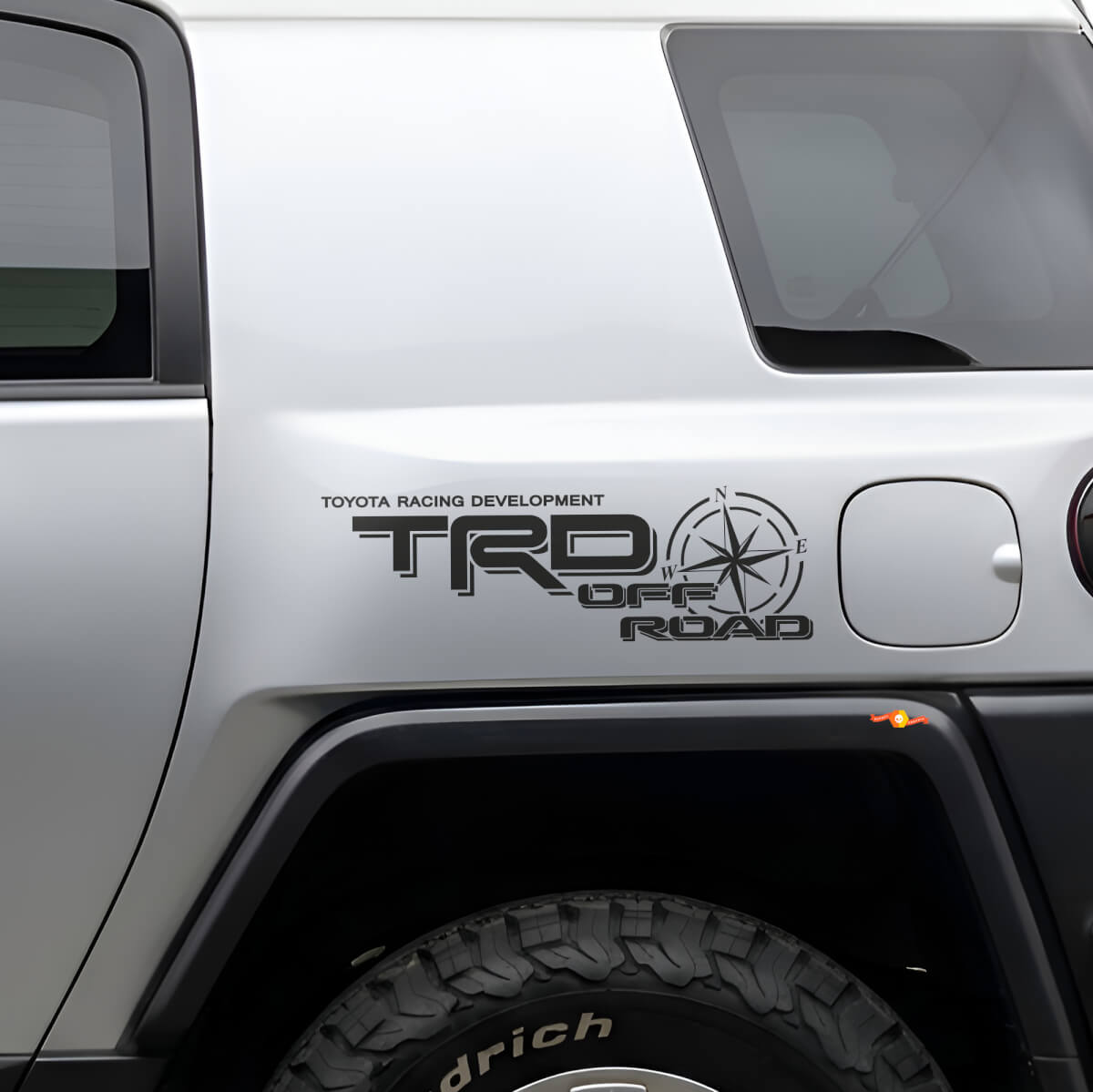 Adesivo Laterale in Vinile TRD Off Road Compass per Toyota FJ Cruiser