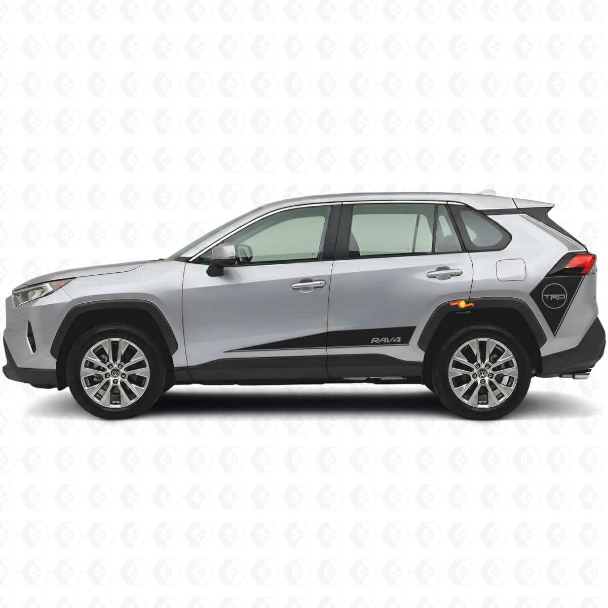 Adesivo in Vinile a Strisce Laterali in Stile Hockey TRD per Toyota RAV4 2019-2024