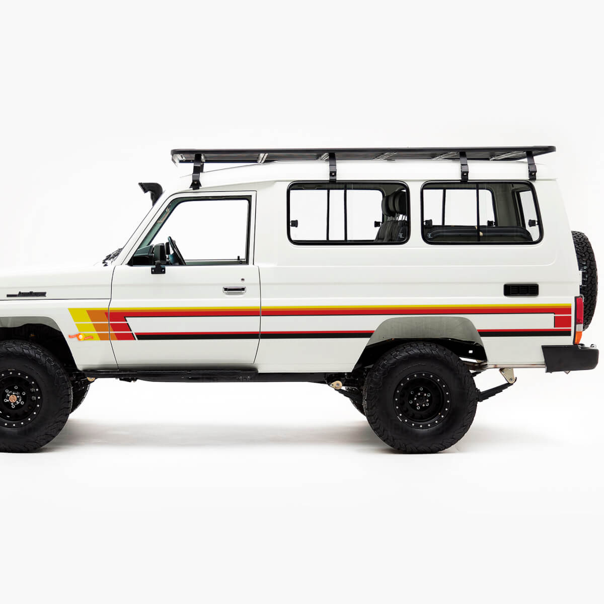 Kit di Adesivi in Vinile a Strisce Laterali Stile Vintage Per Toyota Land Cruiser J75