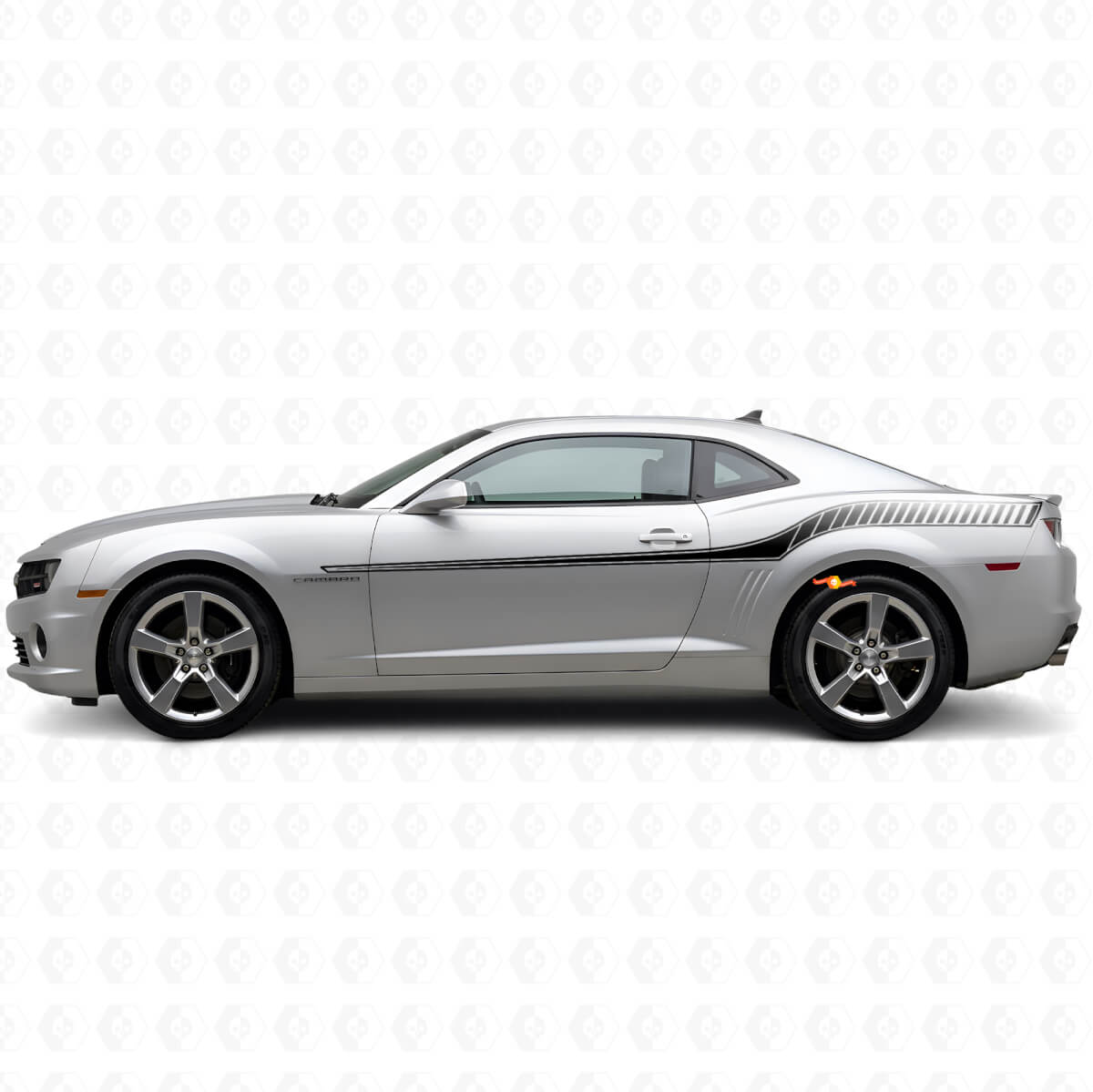 Kit Adesivi Vinilici Strisce Laterali Stile Racing Per Chevrolet Camaro 2010-2013