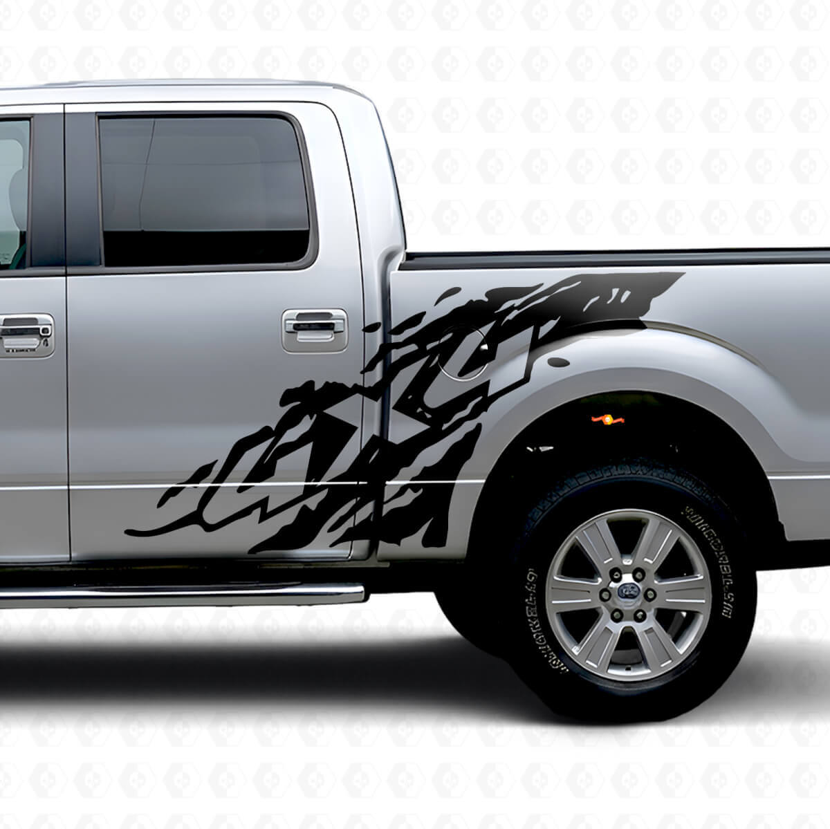 Kit Adesivo Vinile Laterale Antischizzi Fango 4x4 per Musclecar Truck 2009-2012