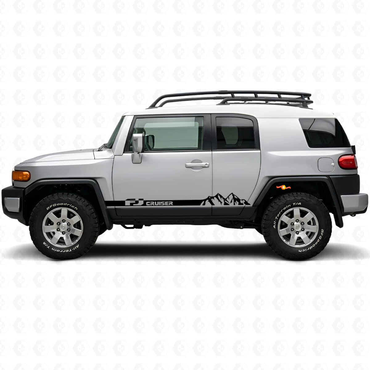 Adesivo in Vinile a Strisce per Minigonne Mountain Style per Toyota FJ Cruiser