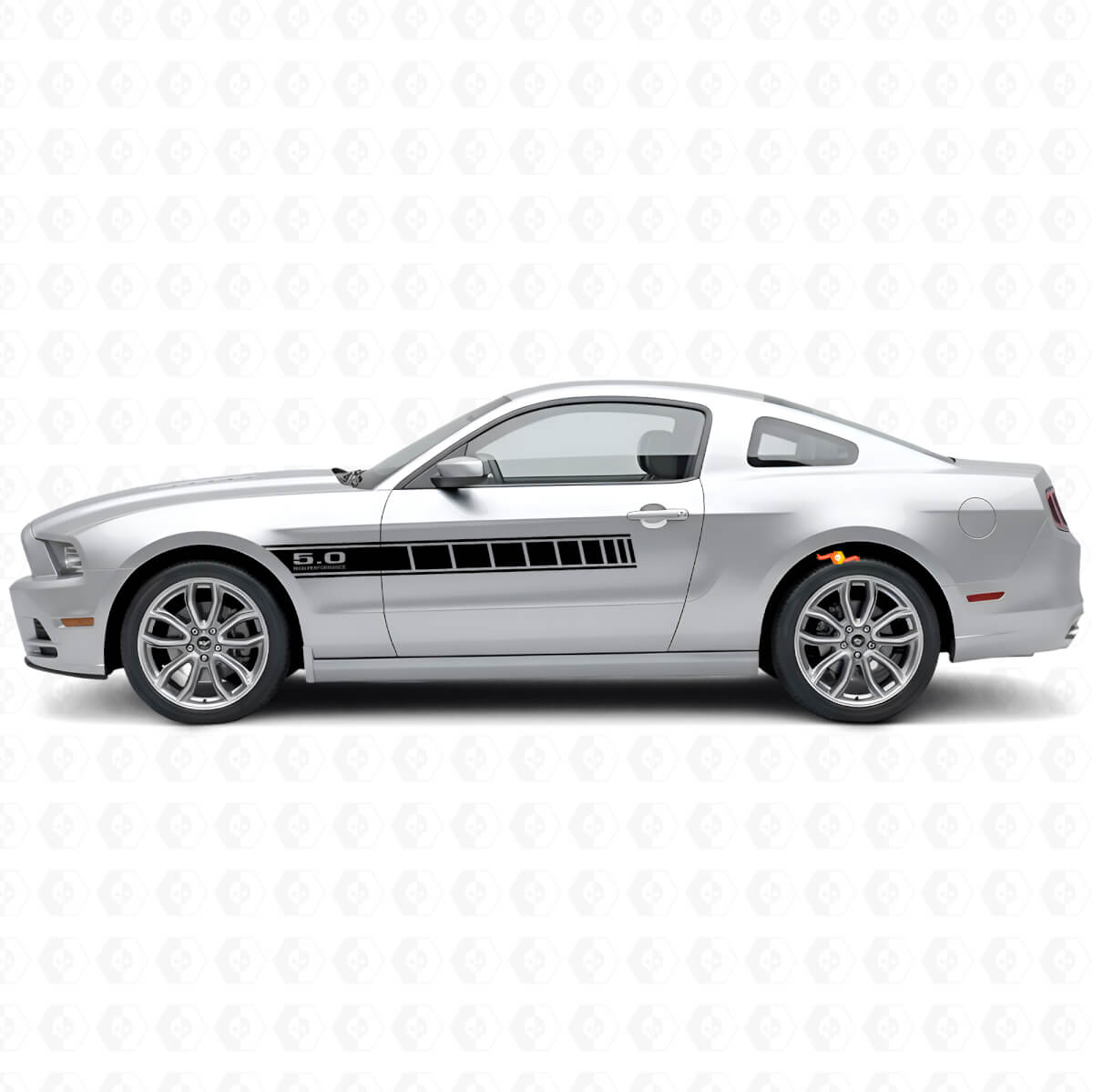Kit di adesivi in vinile con strisce laterali ad alte prestazioni 5.0 per Musclecar Musclecarmodel 2010-2014