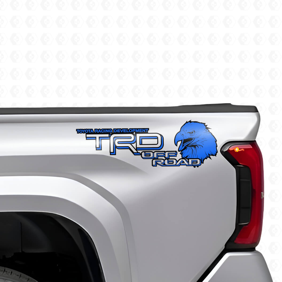 Set di Adesivi Laterali Posteriori in Vinile TRD Off Road Eagle per Camion Toyota