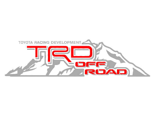 Set di Adesivi Laterali in Vinile Stile Montagna TRD Off Road per Auto Toyota