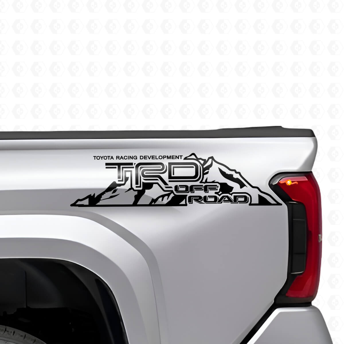 Set di Adesivi Laterali in Vinile Stile Montagna TRD Off Road per Camion Toyota