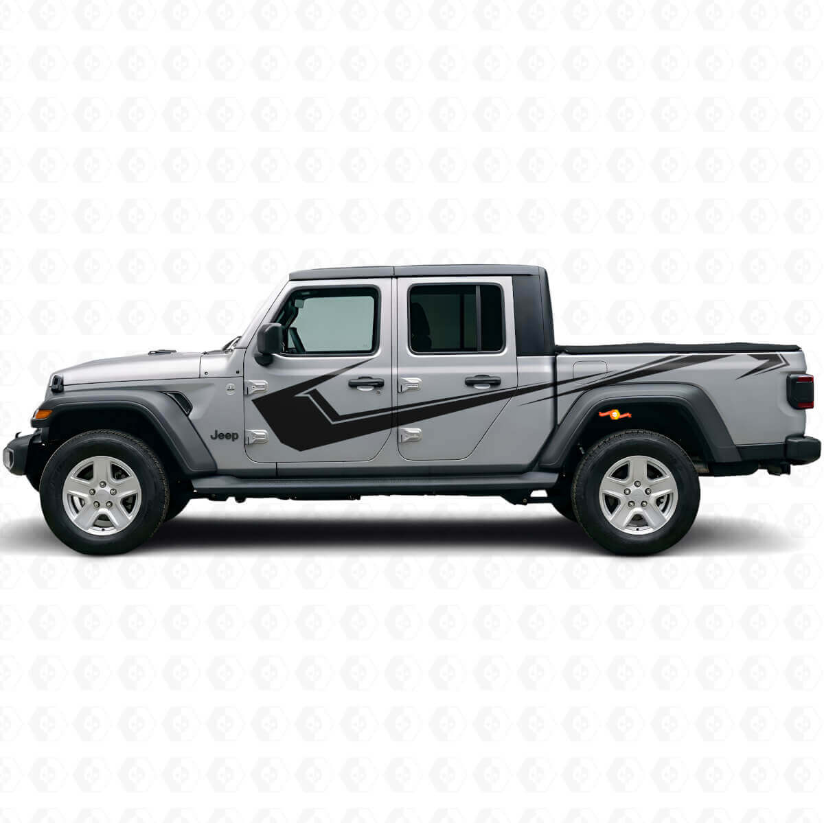 Kit di Adesivi in Vinile a Strisce Laterali Angolari per Jeep Gladiator 2020-27