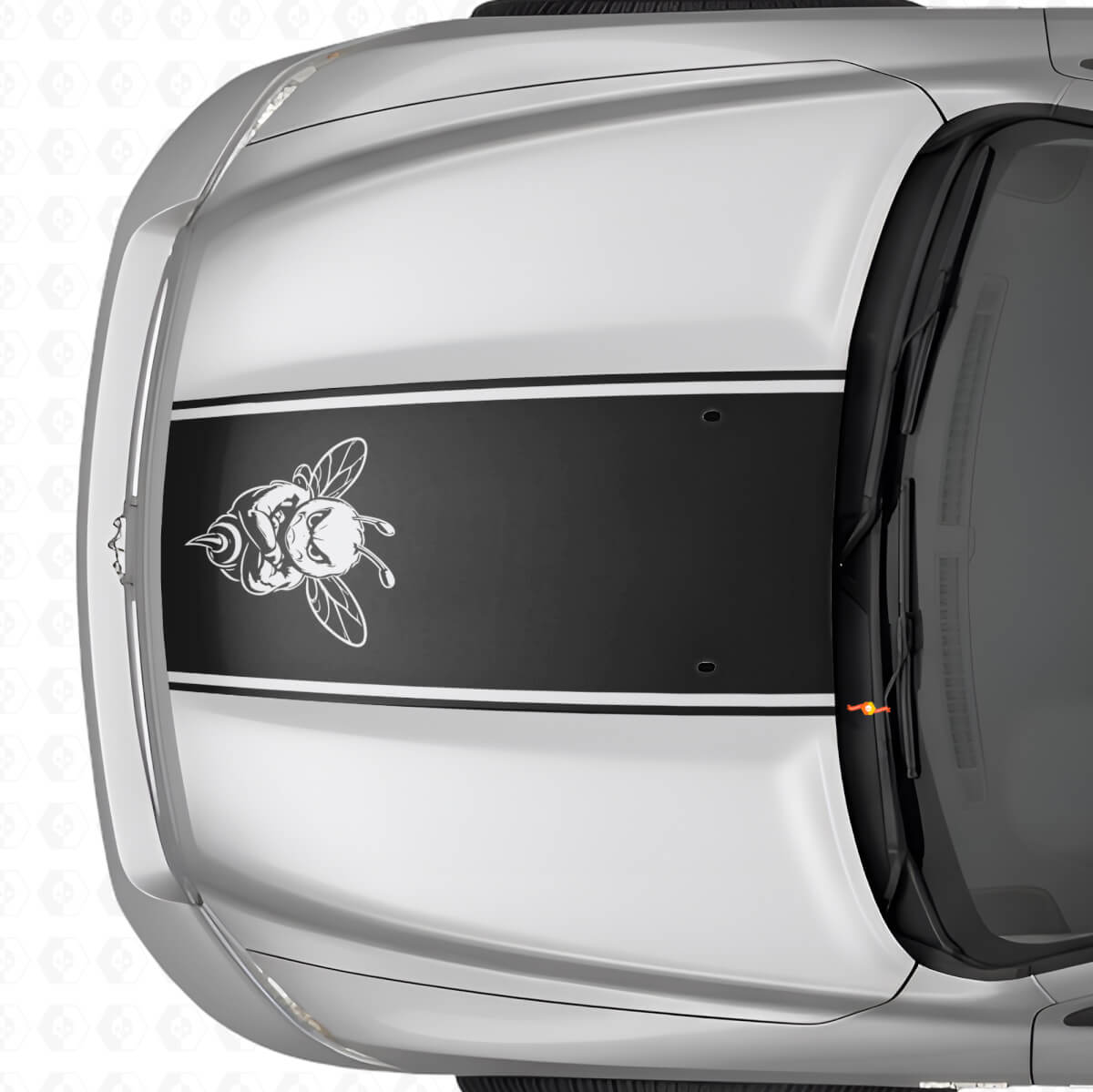 Adesivo in vinile con contorno a strisce Grumpy Bee per Dodge Ram 1500 2500 3500