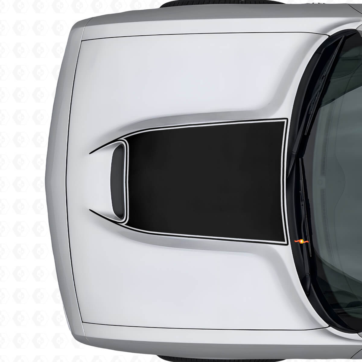 Pellicola adesiva per bocchetta cofano con contorno oscurato per Dodge Challenger 2015+