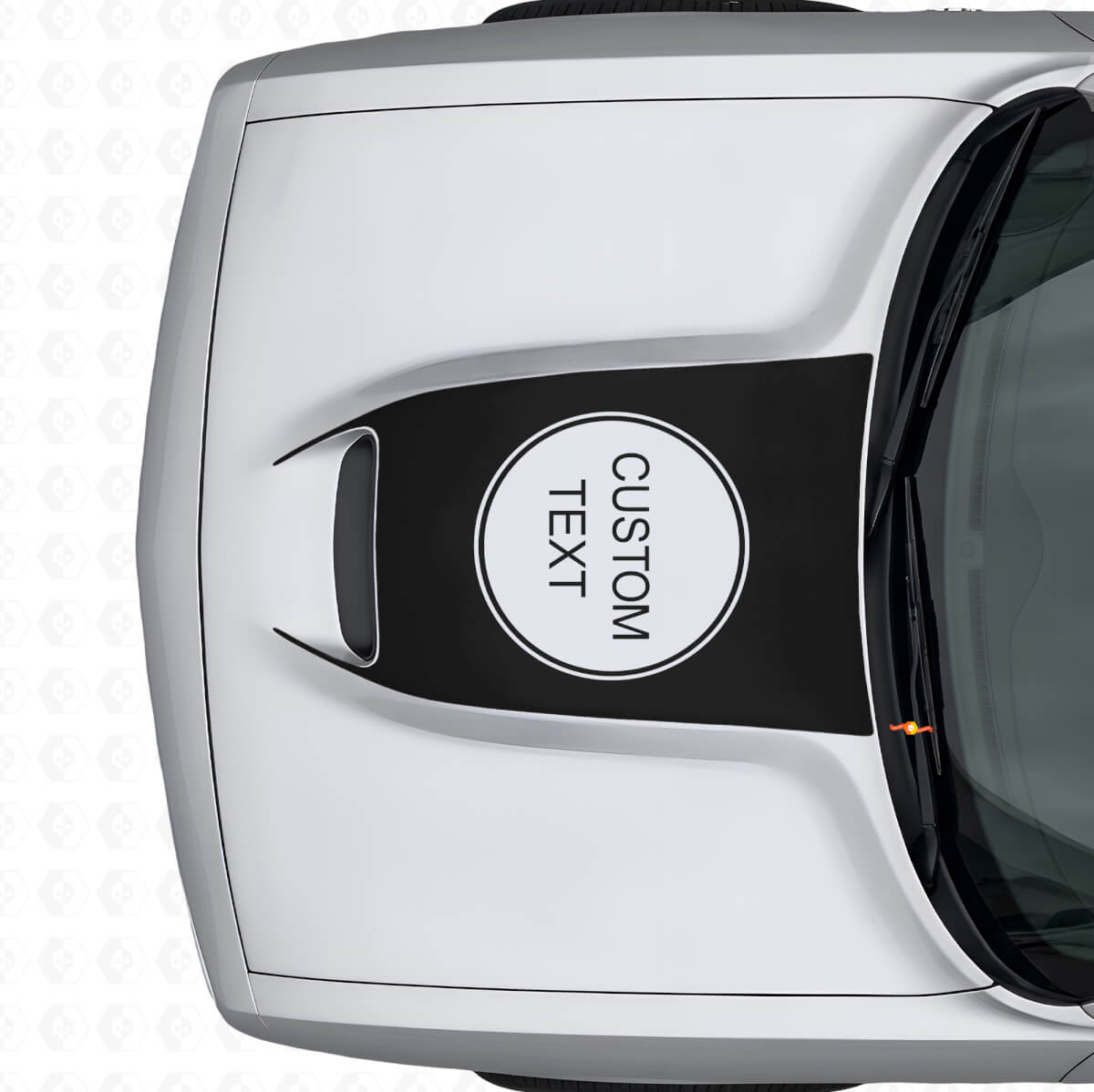 Adesivo in Vinile per Presa d'Aria Cofano con Scritta Personalizzata per Dodge Challenger 2015+