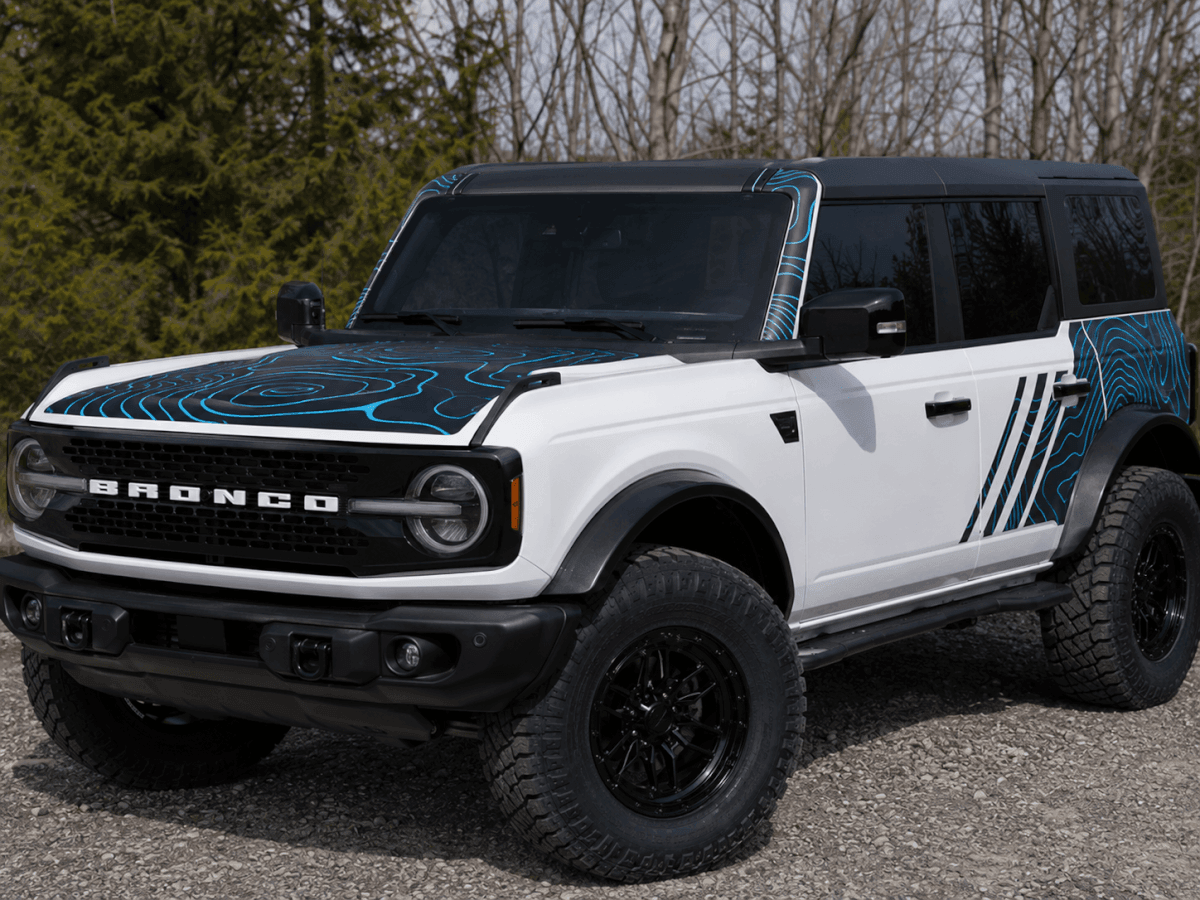 Kit di Adesivi in Vinile Completo con Mappa Topografica per Ford Bronco
