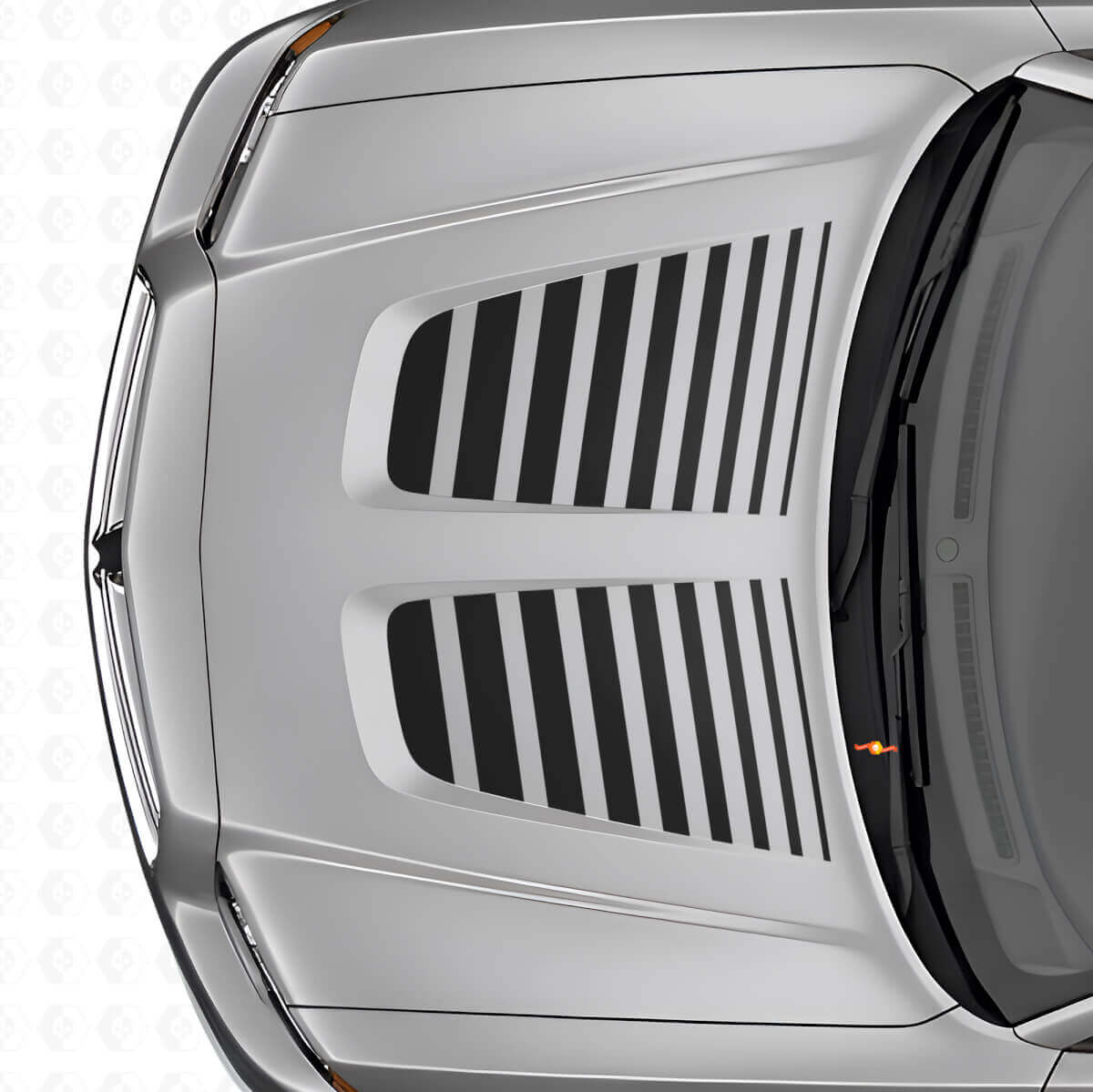 Set di Adesivi in Vinile a Strisce a Doppio Lampo per Cofano per Dodge Charger
