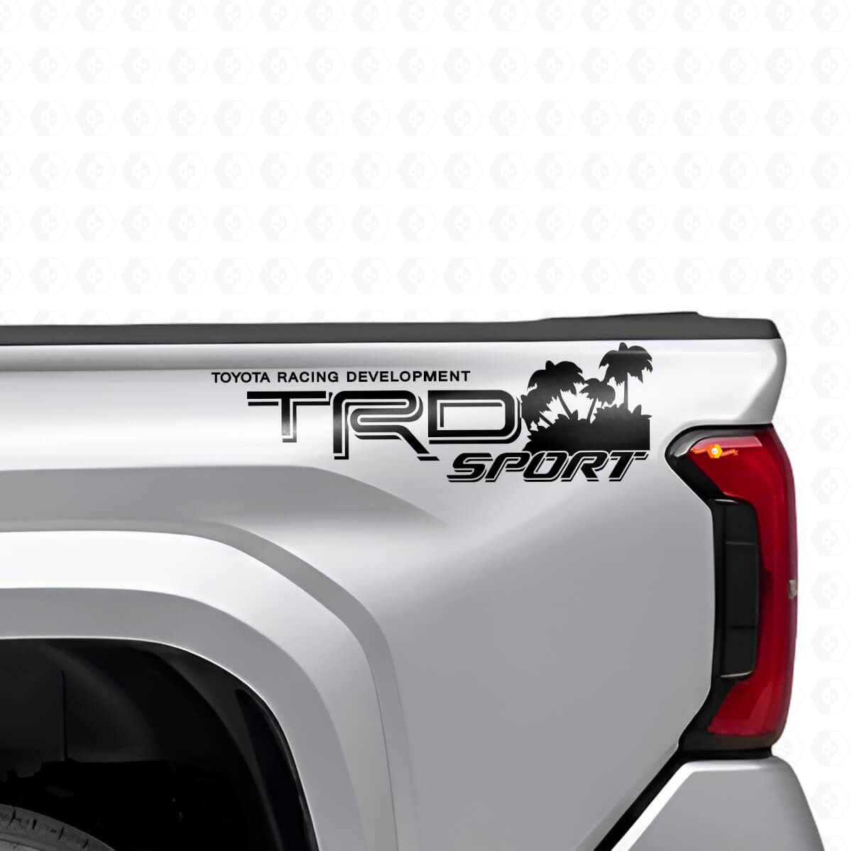 Set Adesivi Laterali Posteriori in Vinile Stile Sport Beach TRD per Camion Toyota