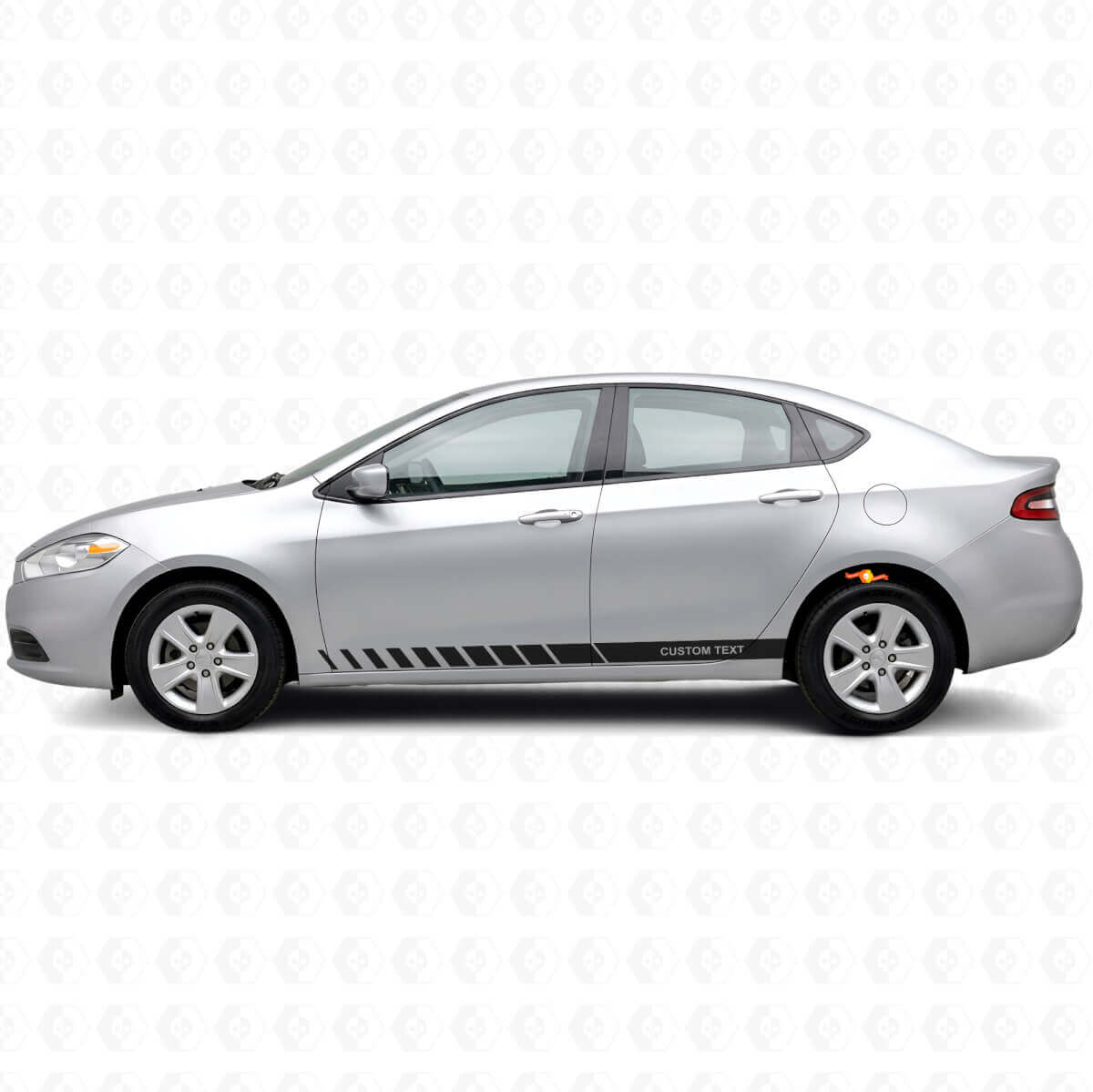 Kit Adesivi in Vinile Personalizzati a Strisce Stile Strobo per Battitacco Dodge Dart 2013+