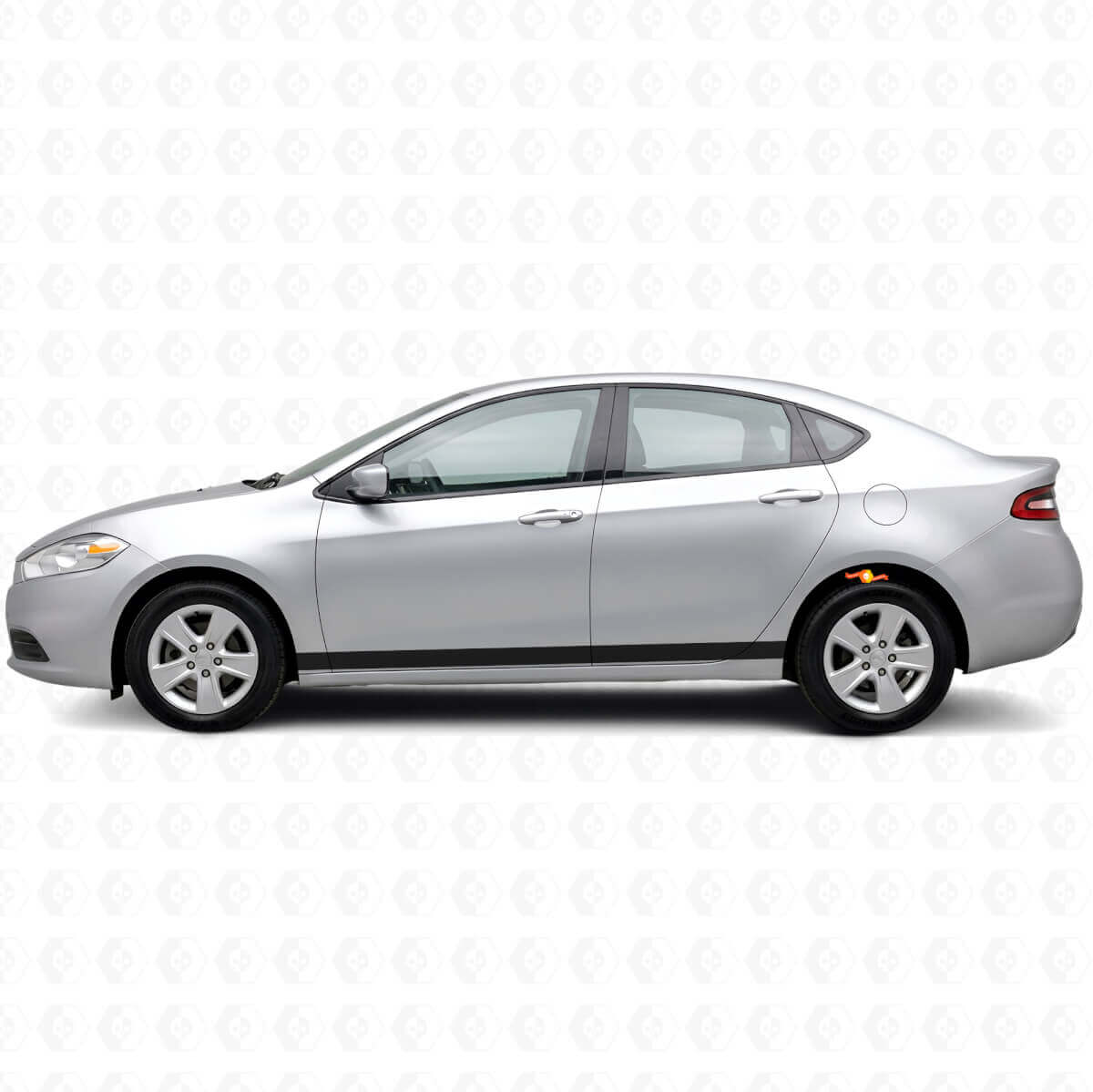 Kit adesivi laterali in vinile a strisce dritte per porta per Dodge Dart