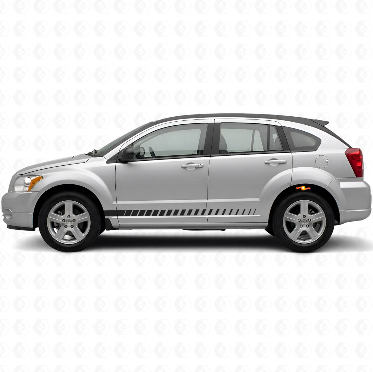 Kit Adesivi in Vinile Strisce Laterali Stile Racing per Dodge Caliber 2007+