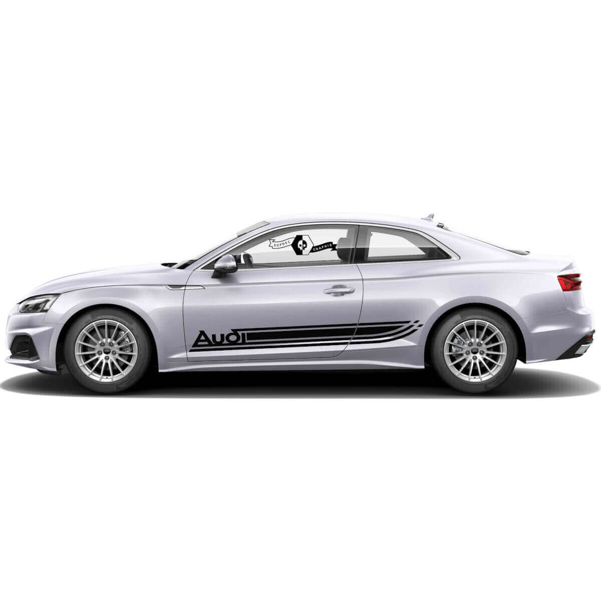 Set di Adesivi in Vinile con Strisce Laterali Marchiate per Audi A5