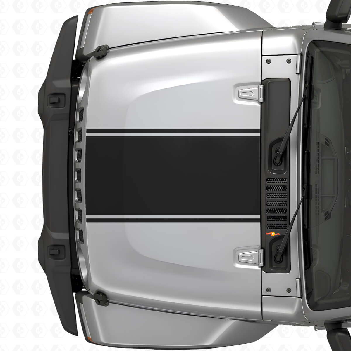 Serbatoio Centrale Striscia Adesiva in Vinile per Jeep Wrangler 2007+