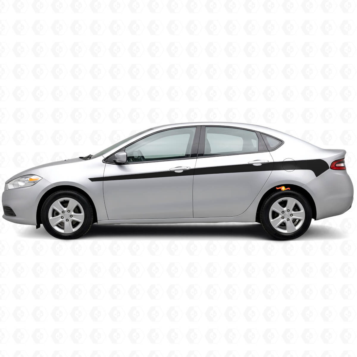 Kit di decalcomanie in vinile per strisce laterali Accent per Dodge Dart 2013+
