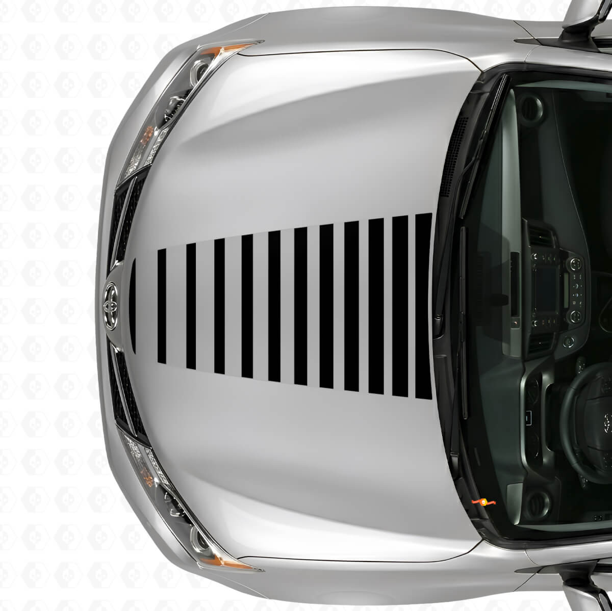 Adesivo in vinile a strisce stile Strobe per cofano Toyota RAV4 2013+