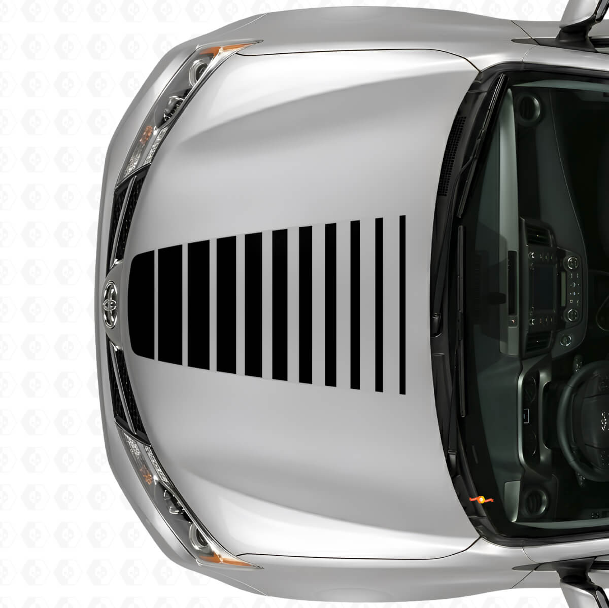 Adesivo in Vinile a Strisce Stroboscopiche Espandibili per Cofano Toyota RAV4 2013+