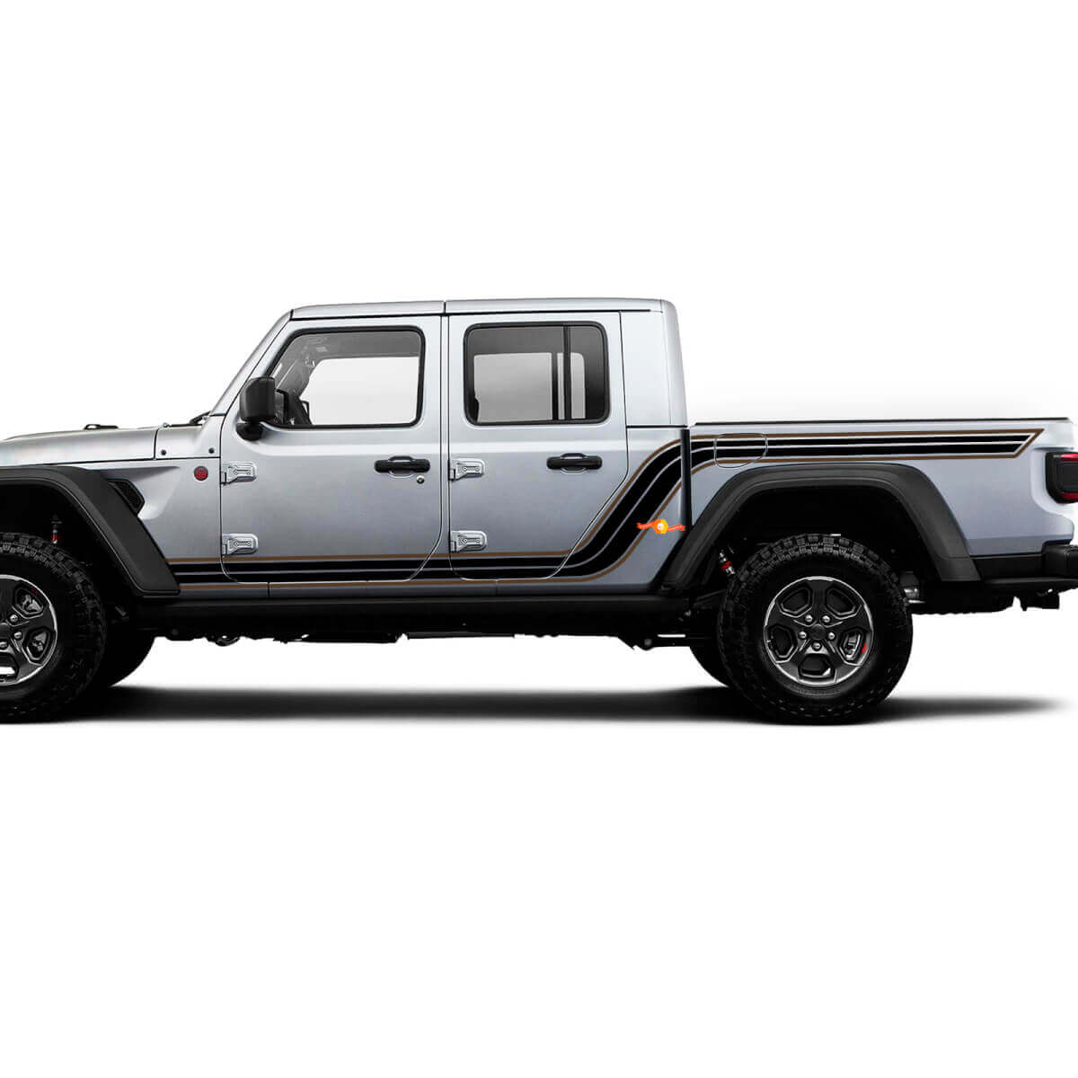 Kit Adesivi Vinile Doppio Profilo Laterale per Jeep Gladiator