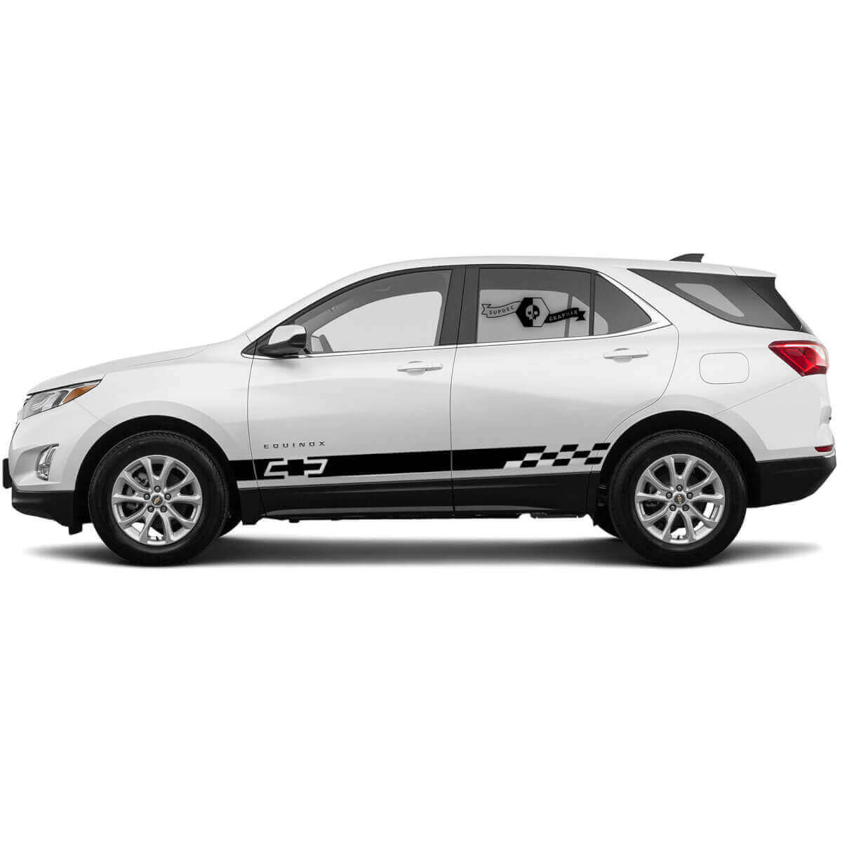 Kit Adesivi Vinile Strisce Laterali Stile Racing per Chevrolet Equinox 2021