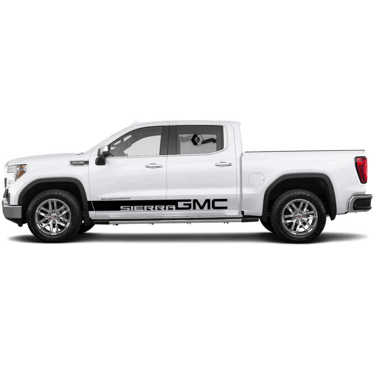 Set di Adesivi in Vinile con Strisce Laterali Marchiate per GMC Sierra