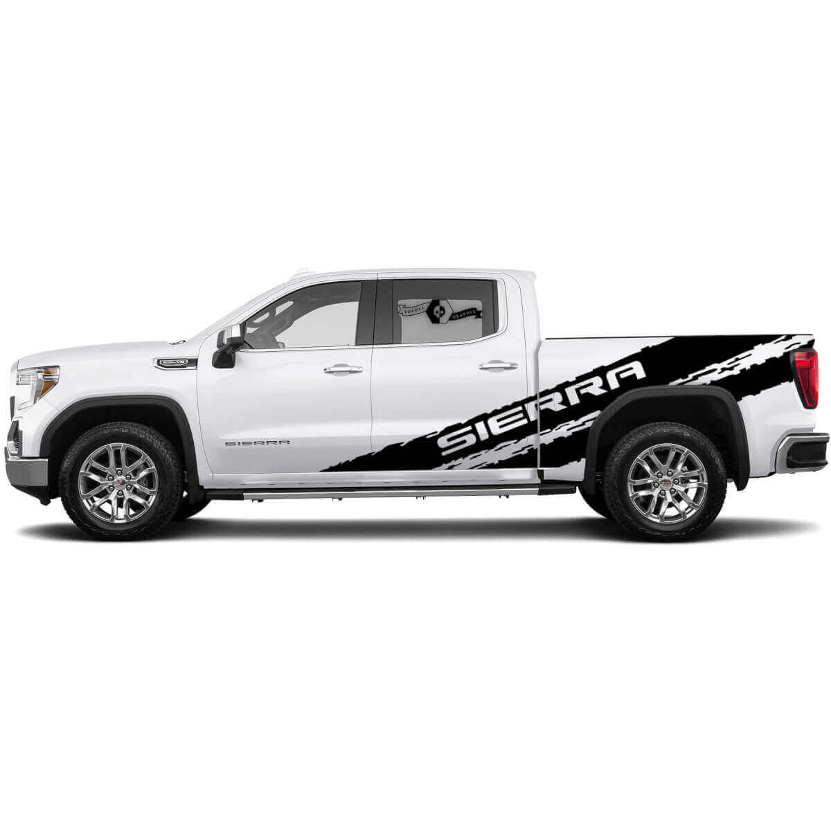 Kit adesivi in vinile a strisce laterali antischizzo fango per GMC Sierra