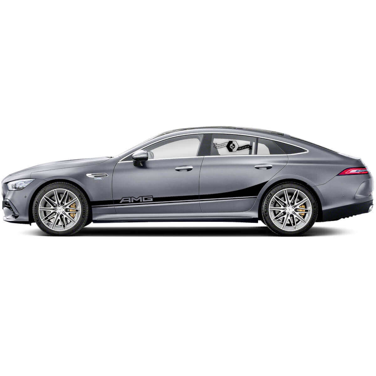 Kit Adesivi in Vinile Strisce Laterali Stile AMG per Mercedes Benz AMG GT3