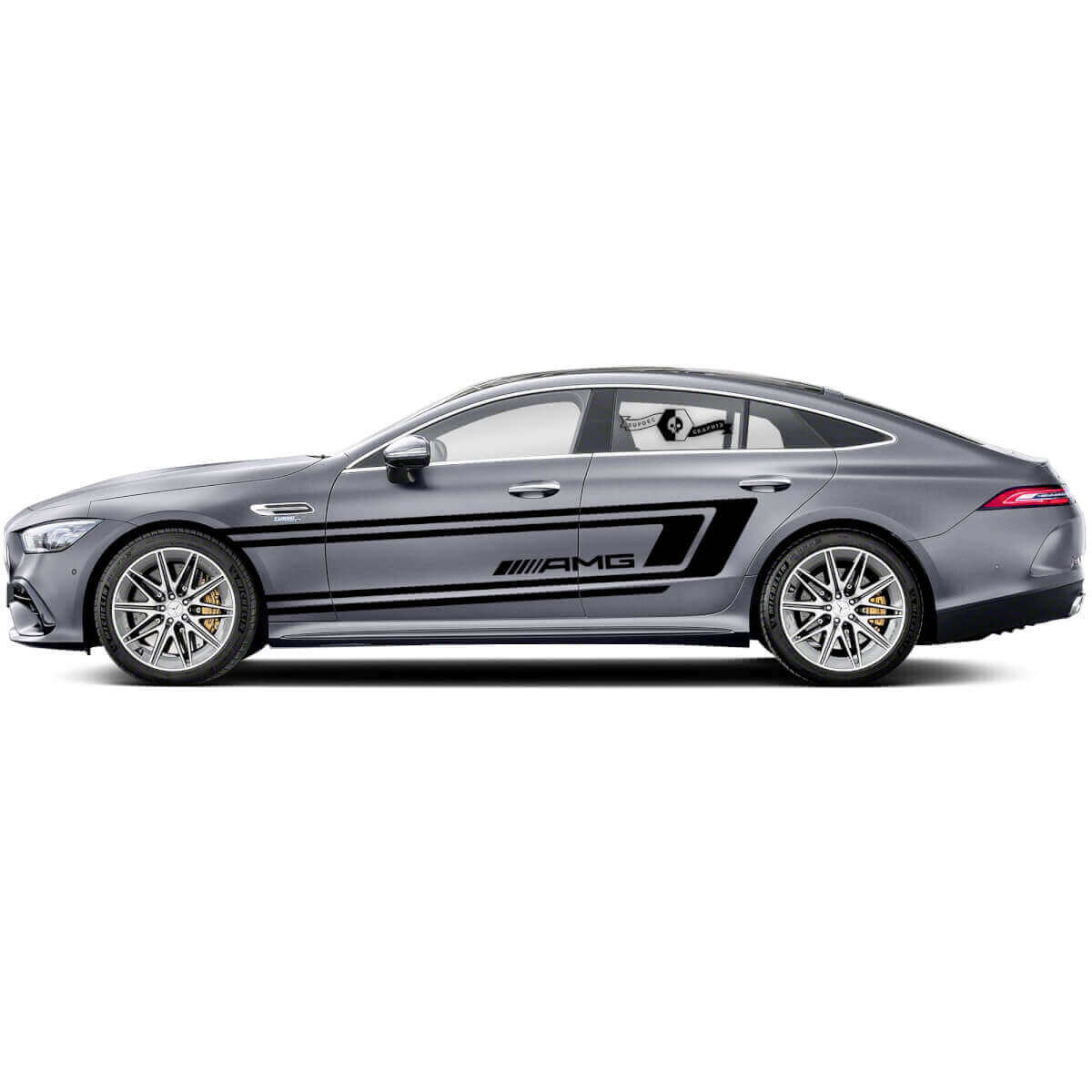 Kit di Adesivi in Vinile con Strisce Laterali Doppie Stile AMG per Mercedes Benz AMG GT3