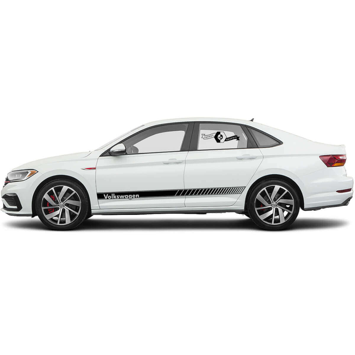 Adesivo in Vinile con Scritta Volkswagen per Strisce Laterali per Volkswagen Jetta