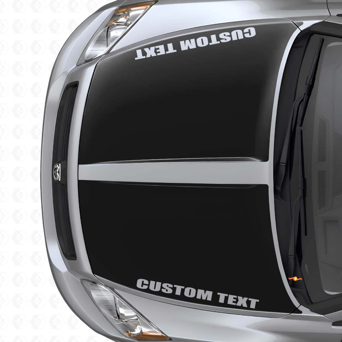 Set di Adesivi in Vinile Personalizzati con Doppie Strisce Larghe per Cofano per Dodge Caliber 2007+