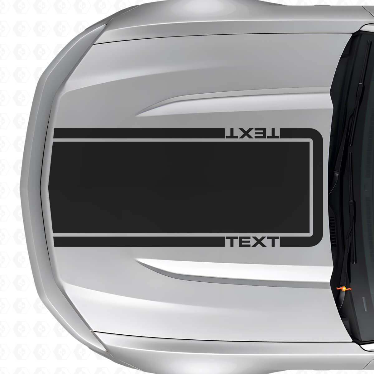 Adesivo in Vinile con Striscia Contorno Testo Personalizzato per Musclecar Musclecarmodel Mach 1 2010-20