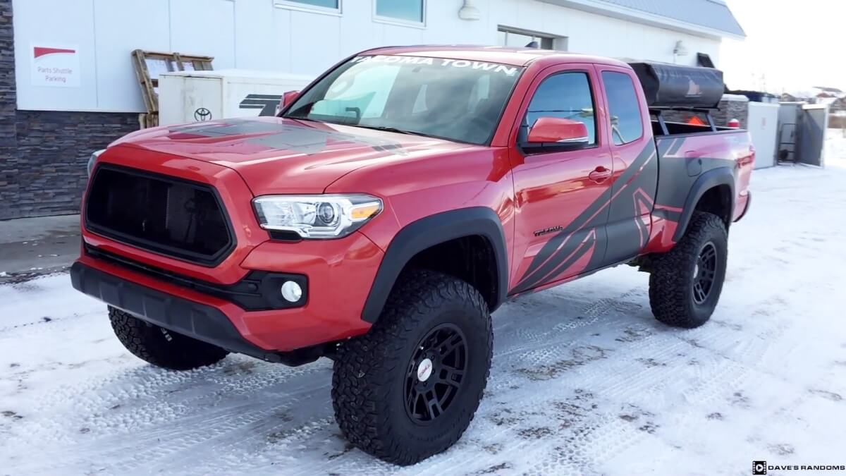 Kit Adesivi Vinile Grafica Laterale Stile TRD per Toyota Tacoma 2015-2018