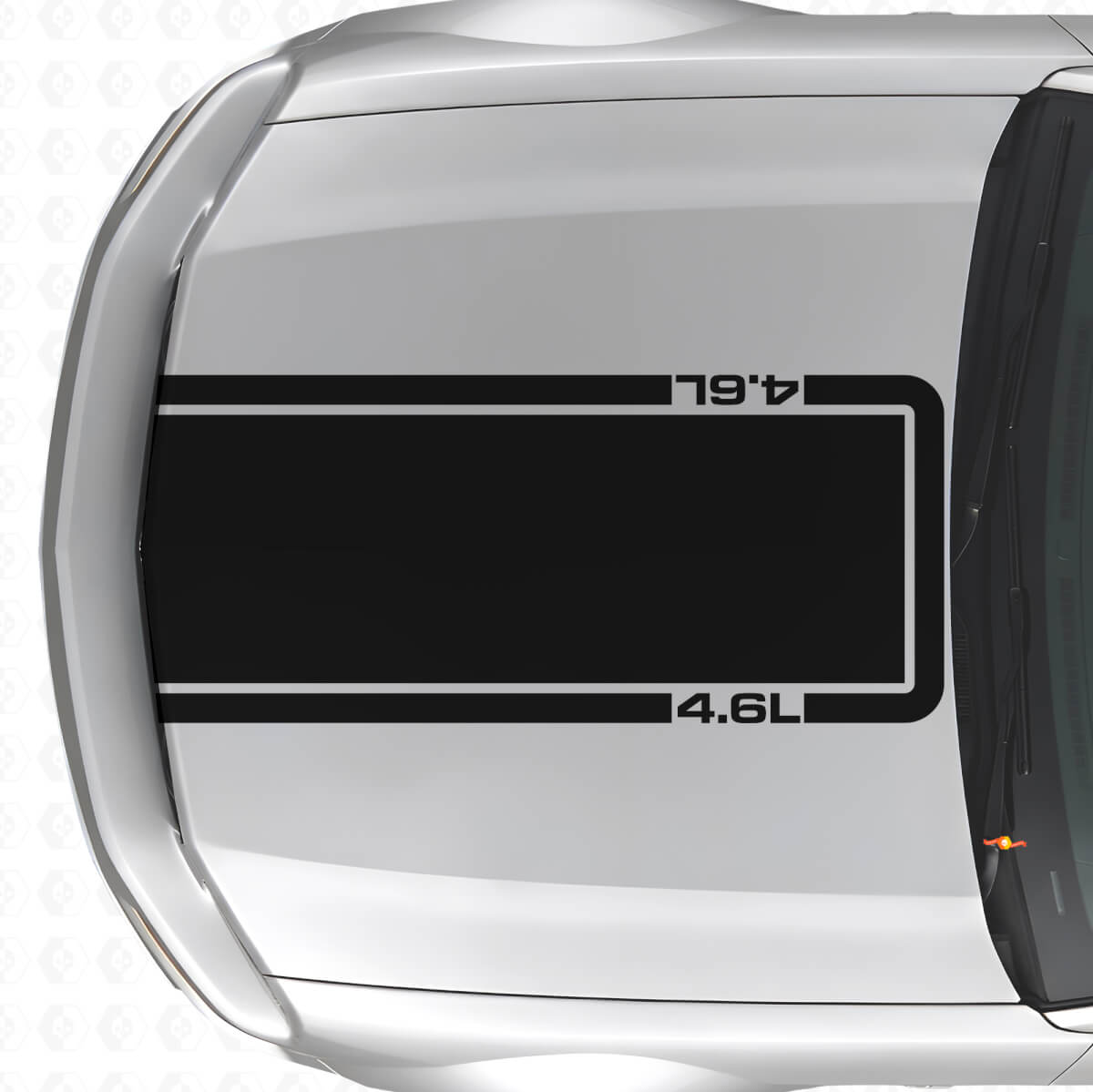 Adesivo in vinile a striscia contorno cofano 4.6L per Musclecar Musclecarmodel Mach 1 2005-09