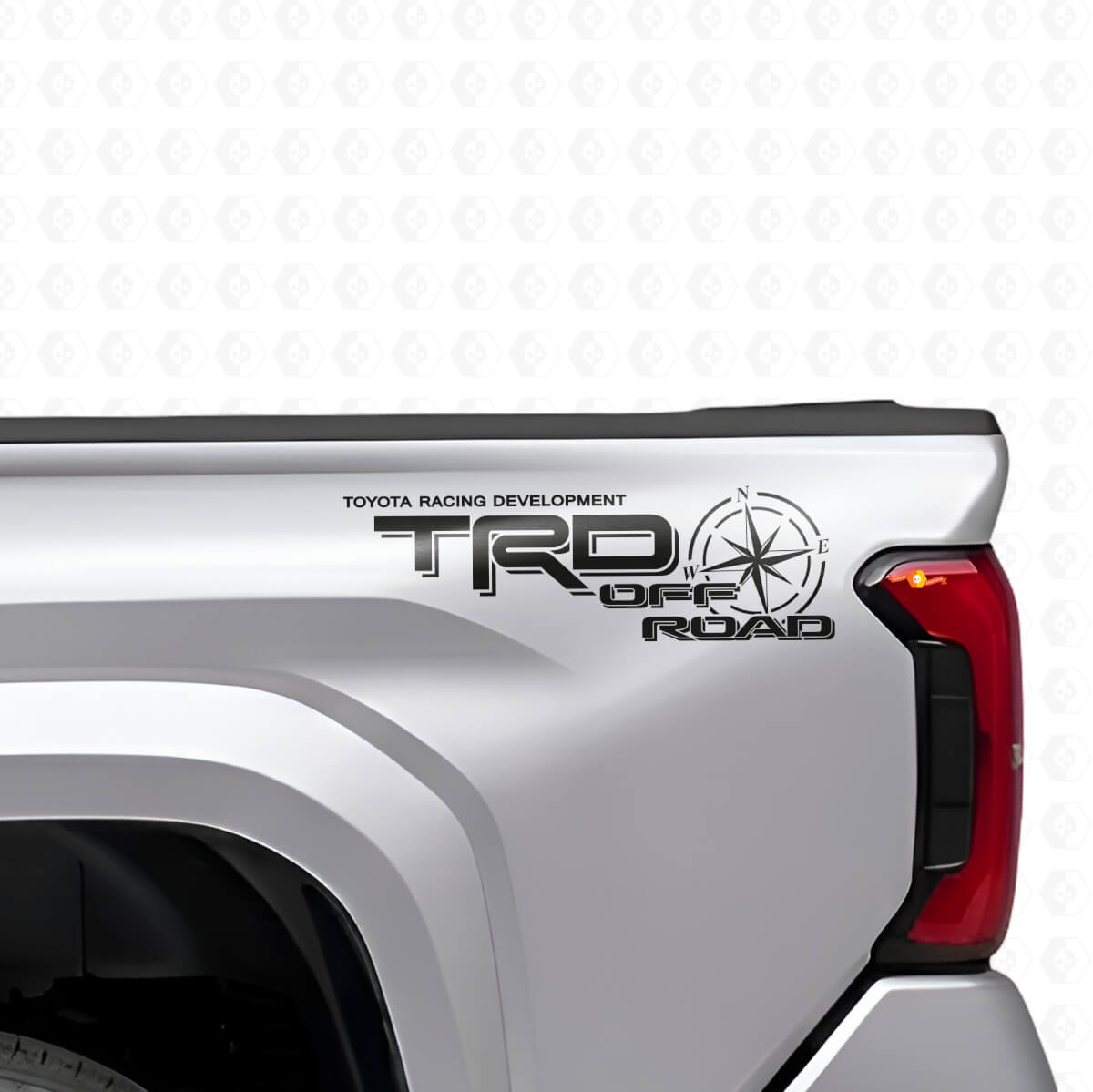 Kit di Adesivi in Vinile per il Lato Letto TRD Off Road Compass per Toyota Tacoma