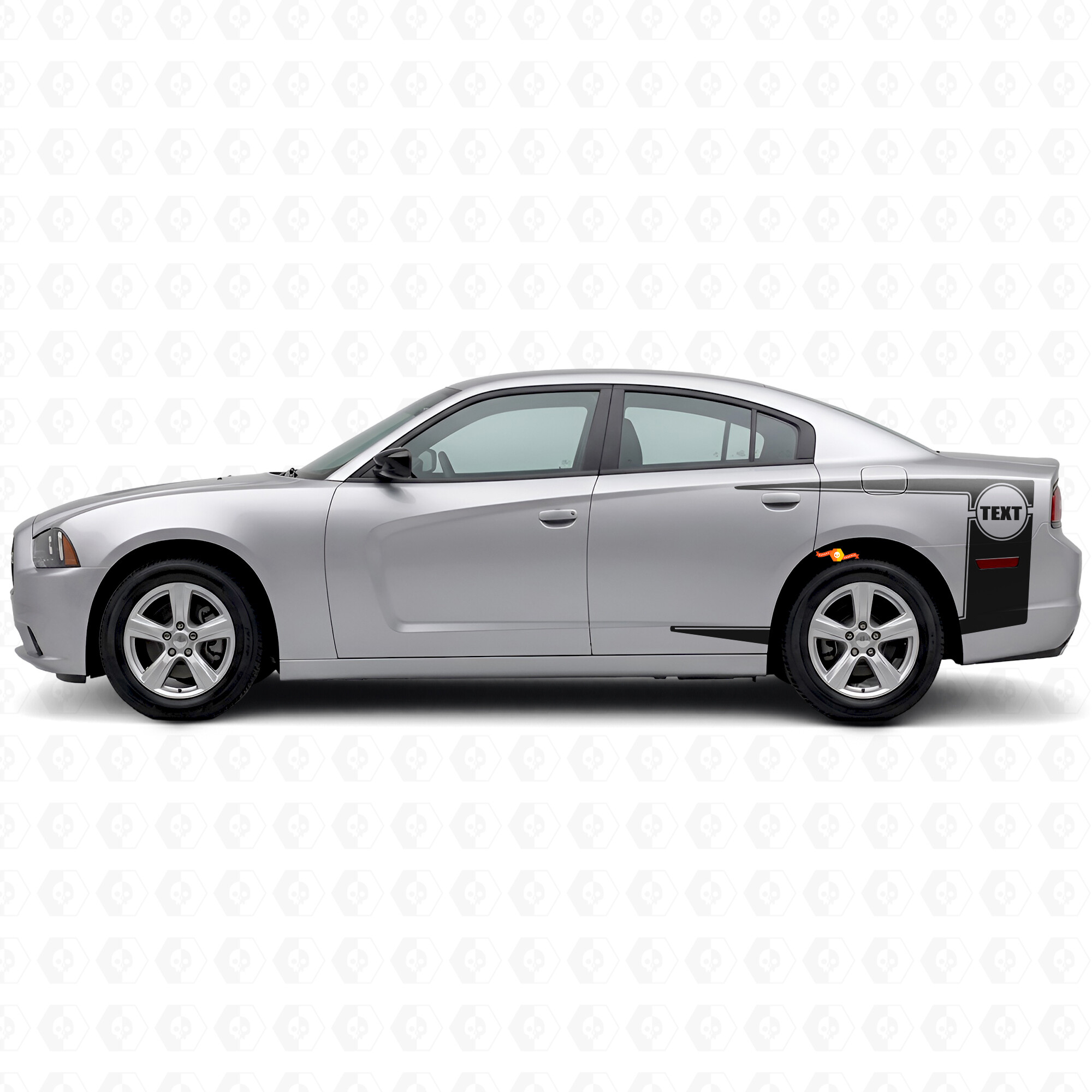 Adesivo in vinile a strisce personalizzate per banda laterale per Dodge Charger 2011-2014