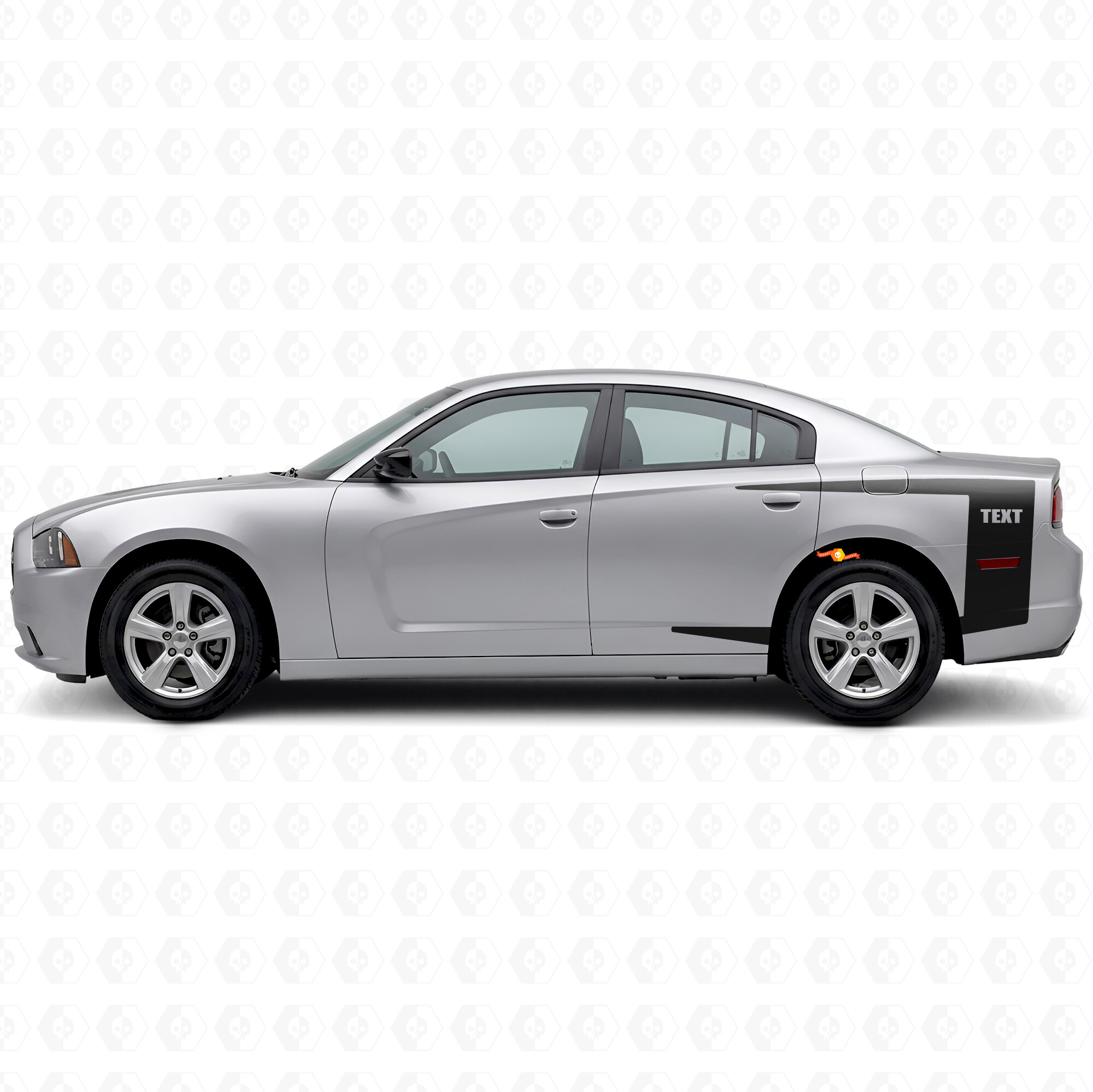 Strisce Accentate Personalizzate Adesivo in Vinile per Fiancata per Dodge Charger 2011-2014