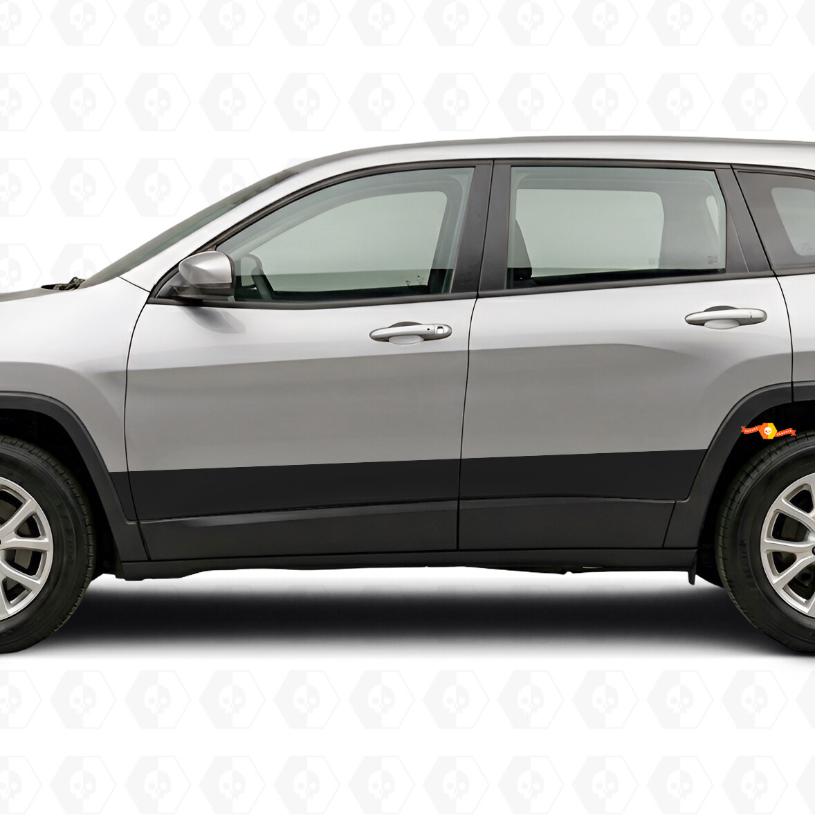 Adesivo laterale in vinile con strisce dritte per Jeep Cherokee 2014-2023