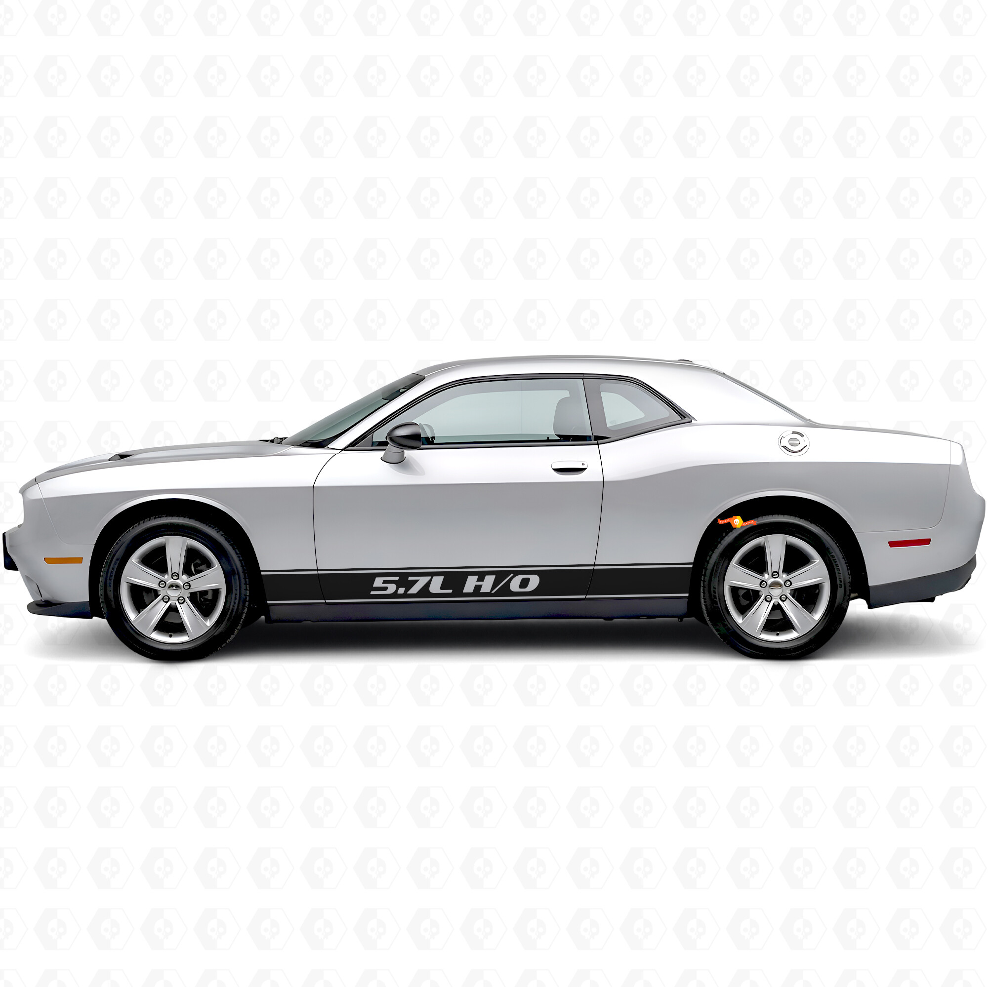 Adesivo Vinile Strisce Contorno 5.7L H/O per Parafango per Dodge Challenger